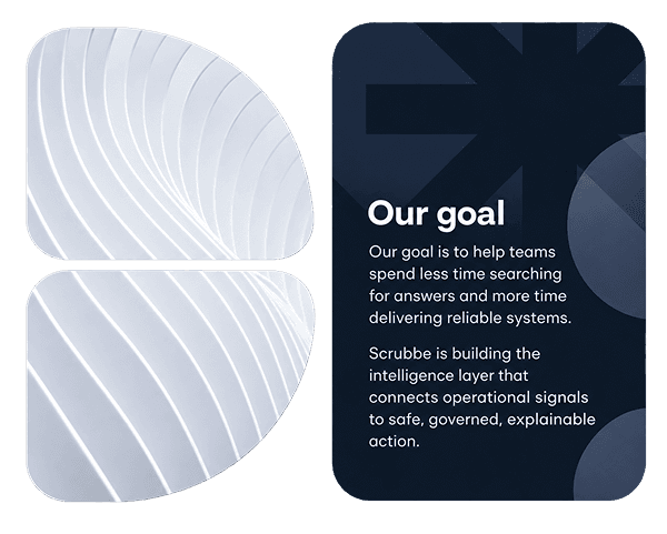 Our goal — Scrubbe is building the intelligence layer that connects operational signals to safe, governed, explainable action.